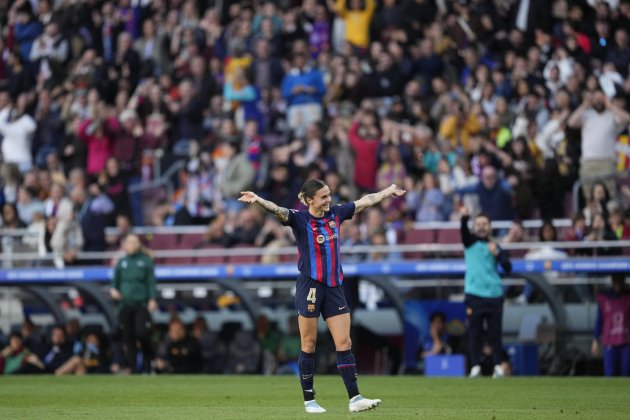 Mapi Leon celebrando gol Barca Roma / Foto: EFE