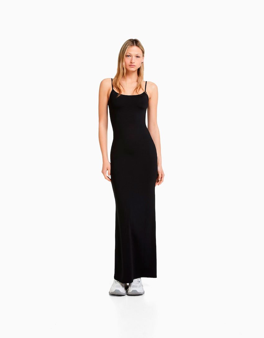 Vestit llarg de tirants ajustat