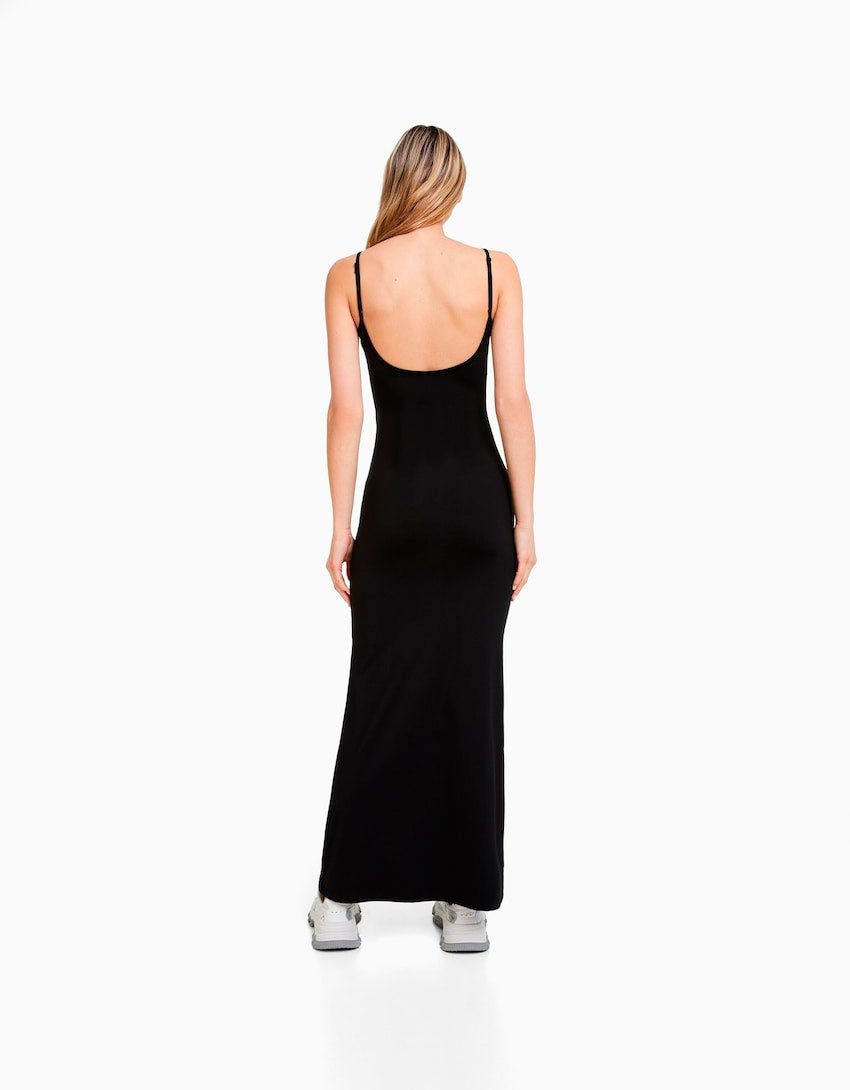 Vestit llarg de tirants ajustado1