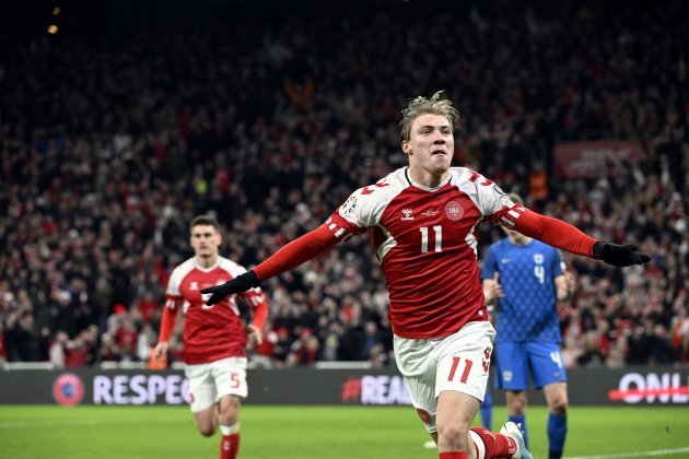 Rasmus Højlund gol Dinamarca / Foto: Europa Press