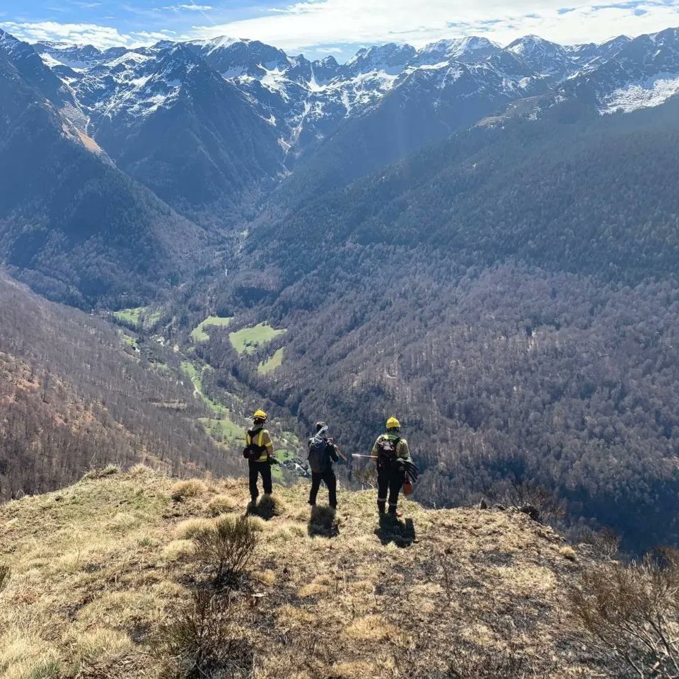 Extinguido el incendio de la Vall d'Aran después de dos semanas: ha calcinado 335 hectáreas de alta montaña
