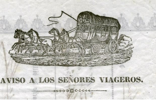 Publicitado de la diligencia Brunet (1850). Fuente Wilimedia Commons Publicitado de la diligencia Brunet (1850). Fuente Wilimedia Commons
