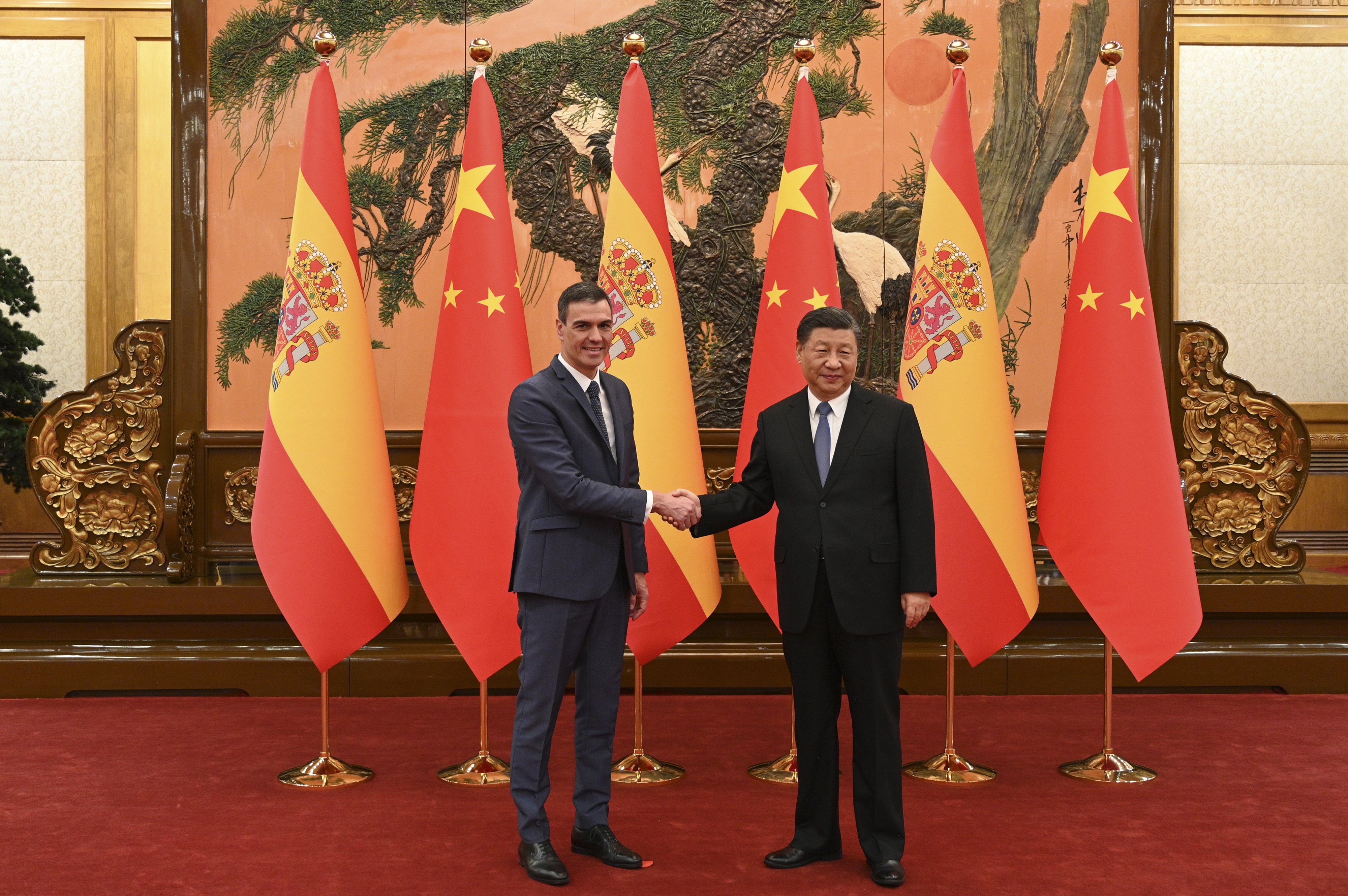 Pedro Sánchez i Xi Jinping a Pequín, 20230331 (Efe)