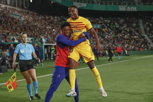 Ansu Fati celebra gol davant d'Elx / Foto: EFE - Biel Aliño