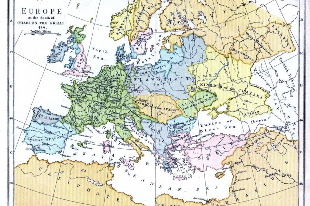Mapa de Europa (siglo IX). Font Longmans, Green and Co. Mapa de Europa (siglo IX). Font Longmans, Green and Co.