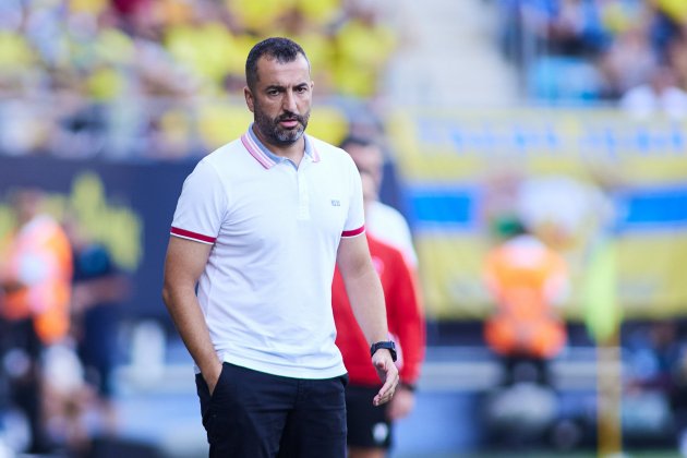 Diego Martínez dirigiendo un partido del Espanyol / Foto: Europa Press