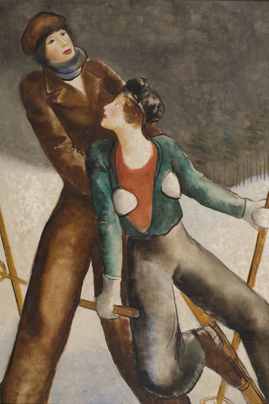 Pere Ciruela Deportes de invierno (1930) Museo NAcional de Arte de Catalunya. © Pere Pruna, VEGAP, Barcelona, 2023