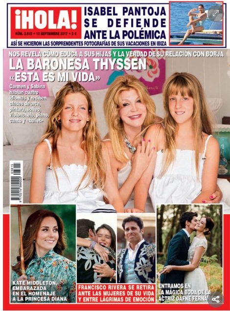 Revista HOLA! hijas Tita Thyssen Revista HOLA! hijas Tita Thyssen
