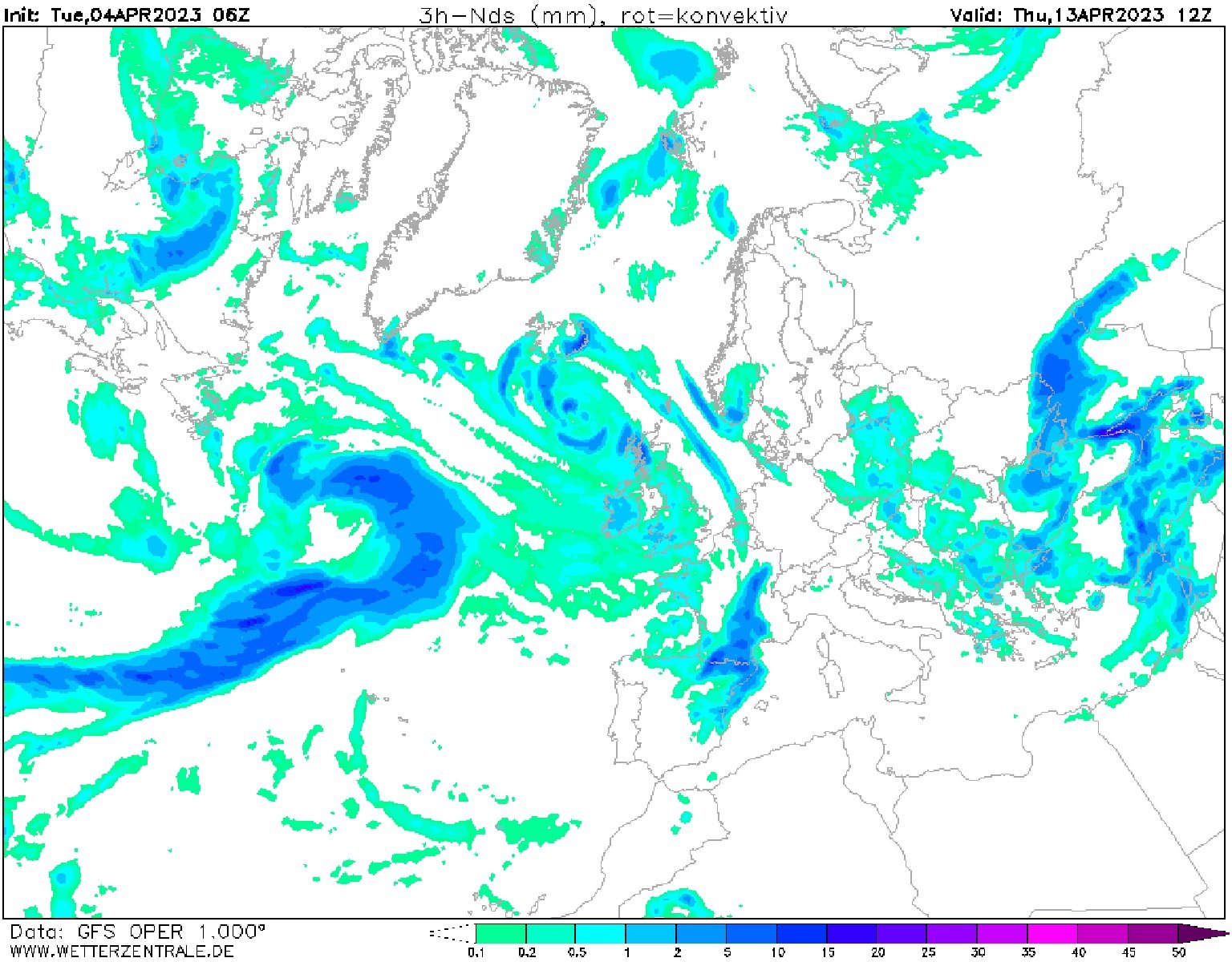Pluges dijous, 13 d'abril GFS Wetterzentrale Pluges dijous, 13 d'abril GFS Wetterzentrale