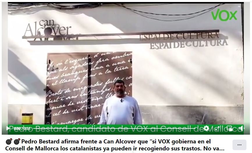 Vox amenaca Can Alcover / Facebook Vox amenaca Can Alcover / Facebook