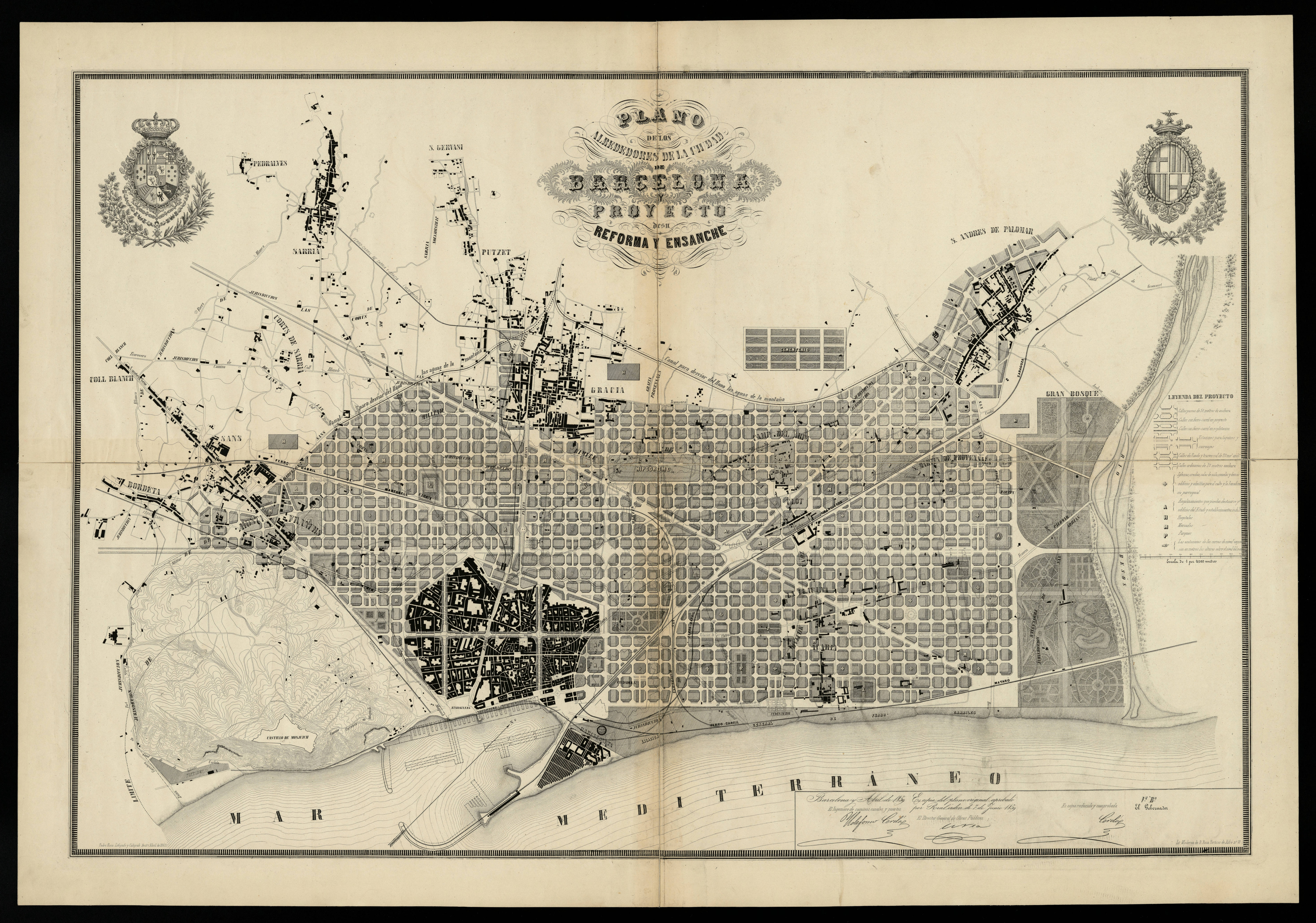 Plan|Plano Cerda eixample Museo de Historia de la Ciudad Barcelona Plan|Plano Cerda eixample Museo de Historia de la Ciudad Barcelona