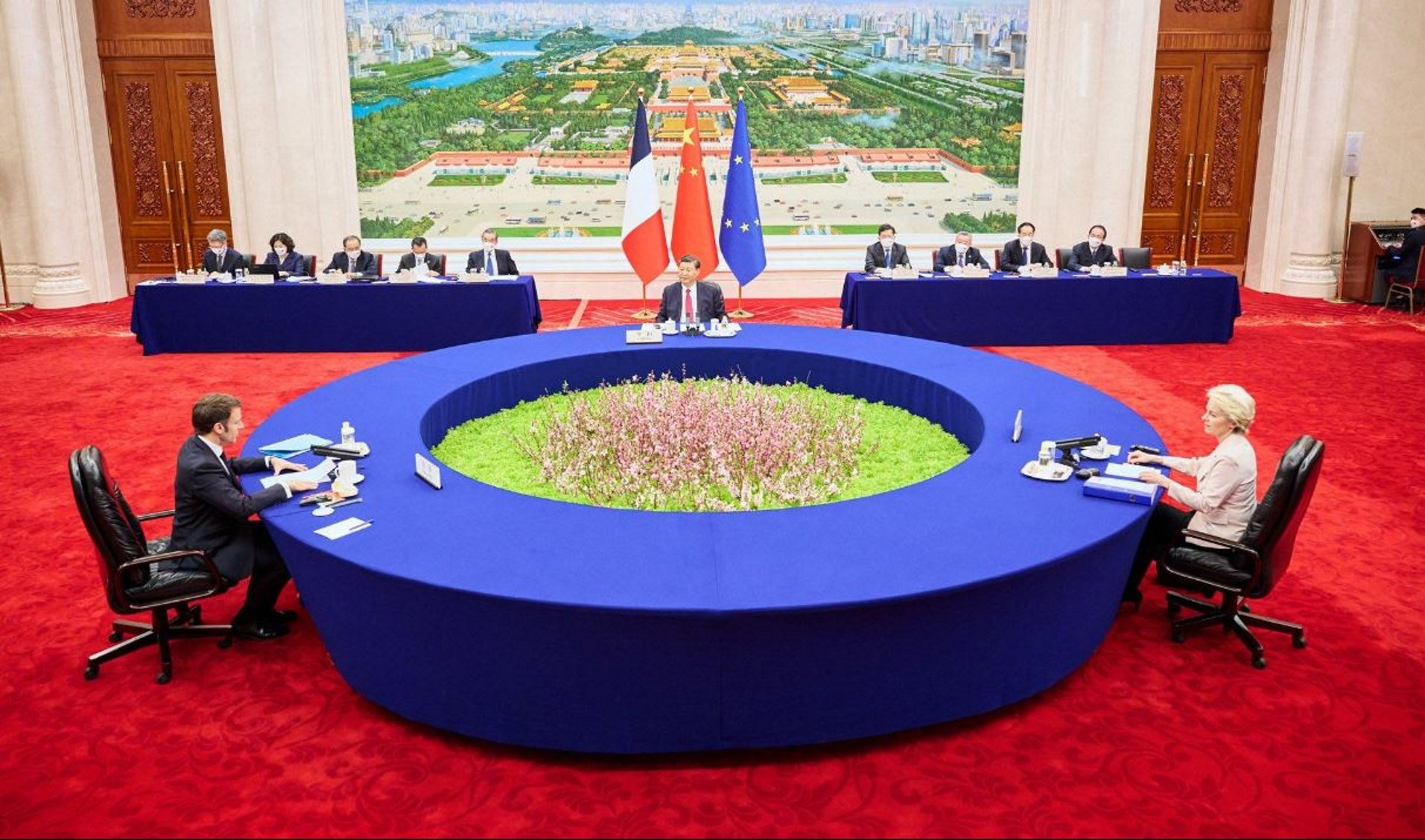 Macron Xi Von der Leyen en China Macron Xi Von der Leyen en China