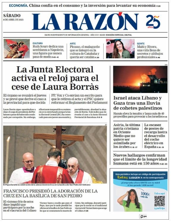 la razon dissabte 8 abril