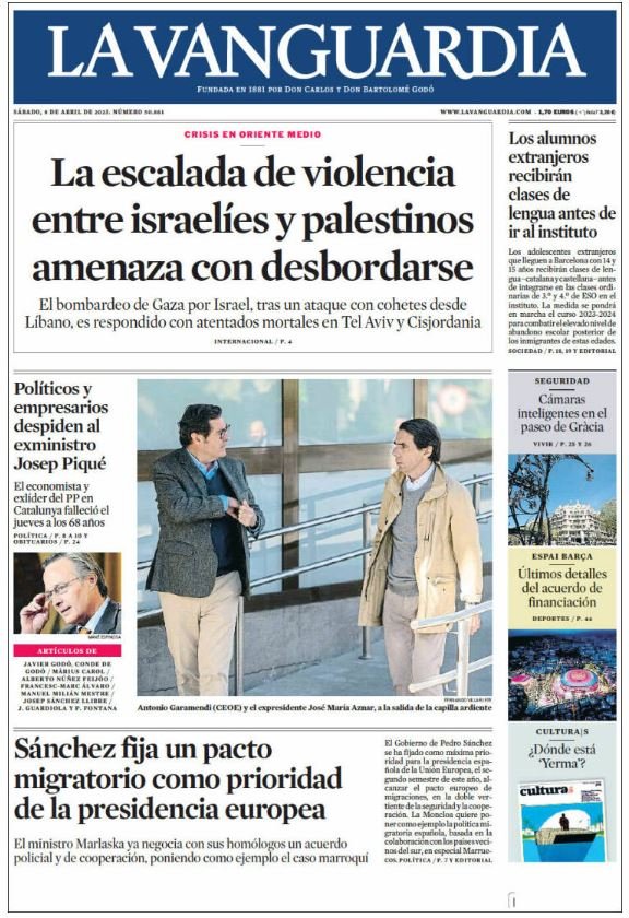 la vanguardia sábado 8 abril la vanguardia sábado 8 abril