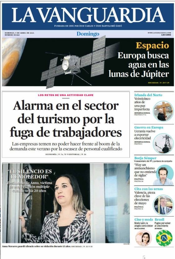 la vanguardia portada 9 abril