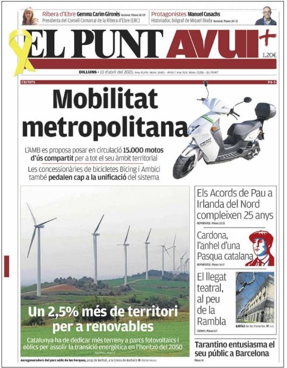 el punt avui portada 10 abril el punt avui portada 10 abril