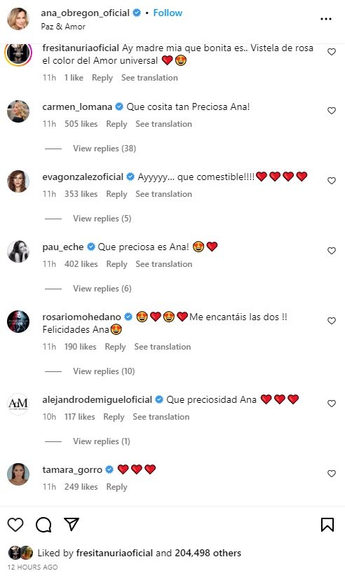 Comentarios post Ana Obregón Comentarios post Ana Obregón
