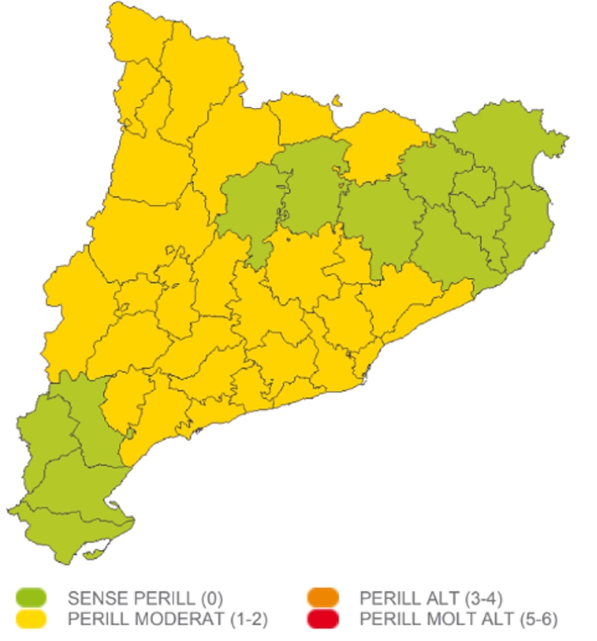 Alerta viento Catalunya el jueves, 13 de abril Meteocat
