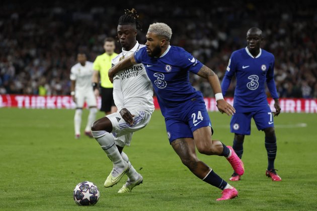 Eduardo Camavinga Reece James Reial Madrid Chelsea / Foto: EFE