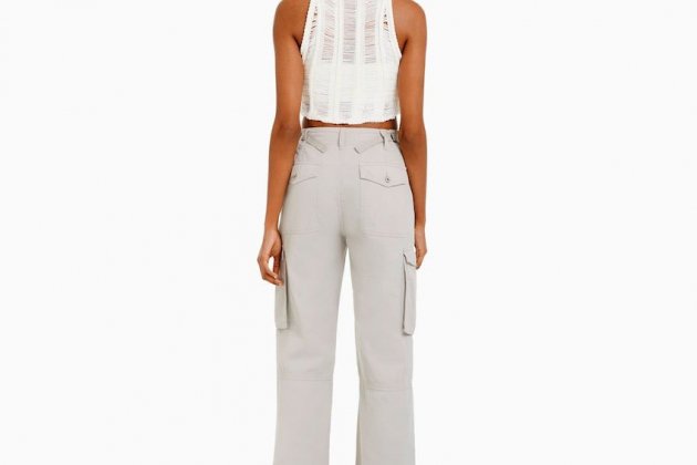 Pantalón straight cargo ajustable1 Pantalón straight cargo ajustable1