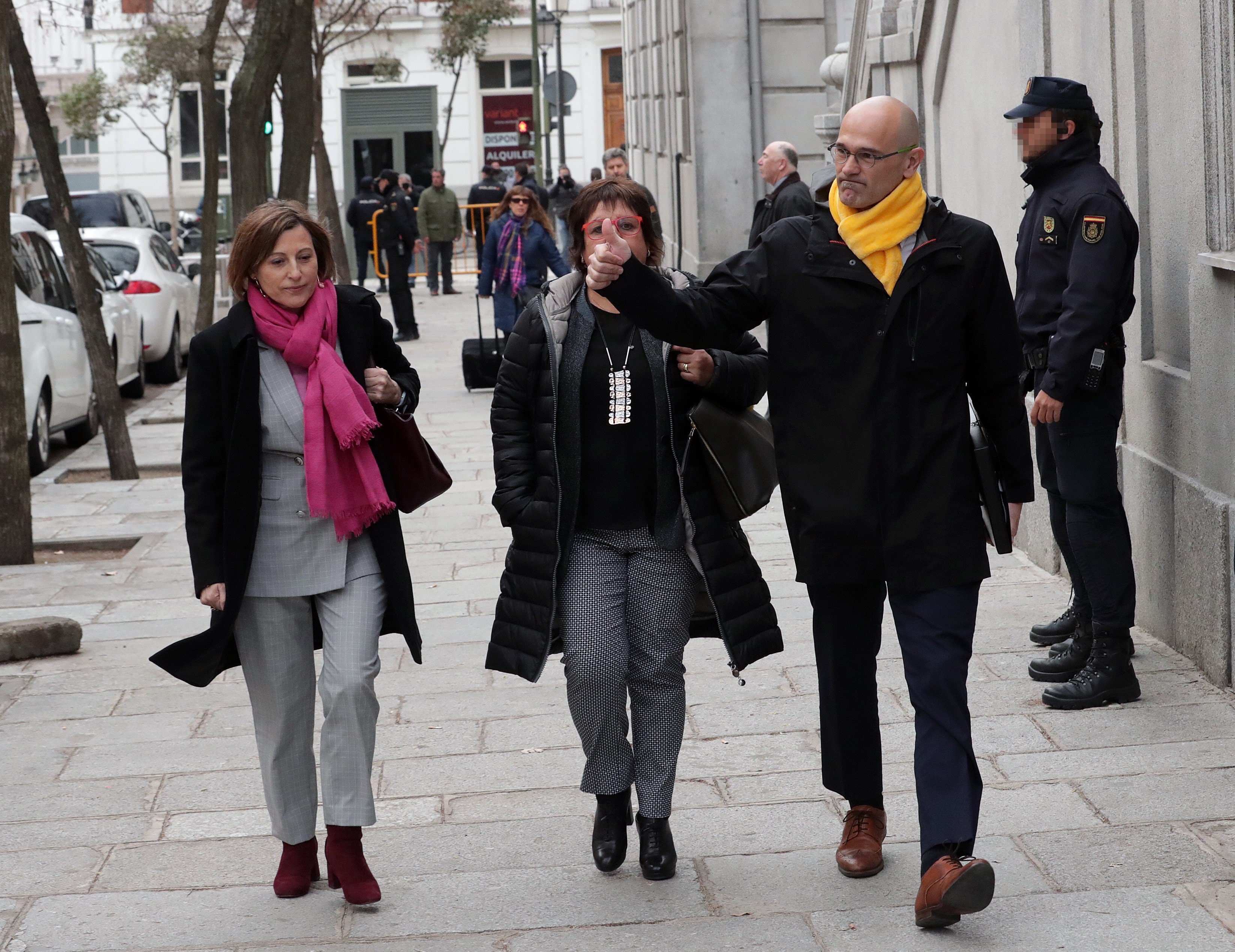 La despedida de Forcadell, Romeva y Bassa