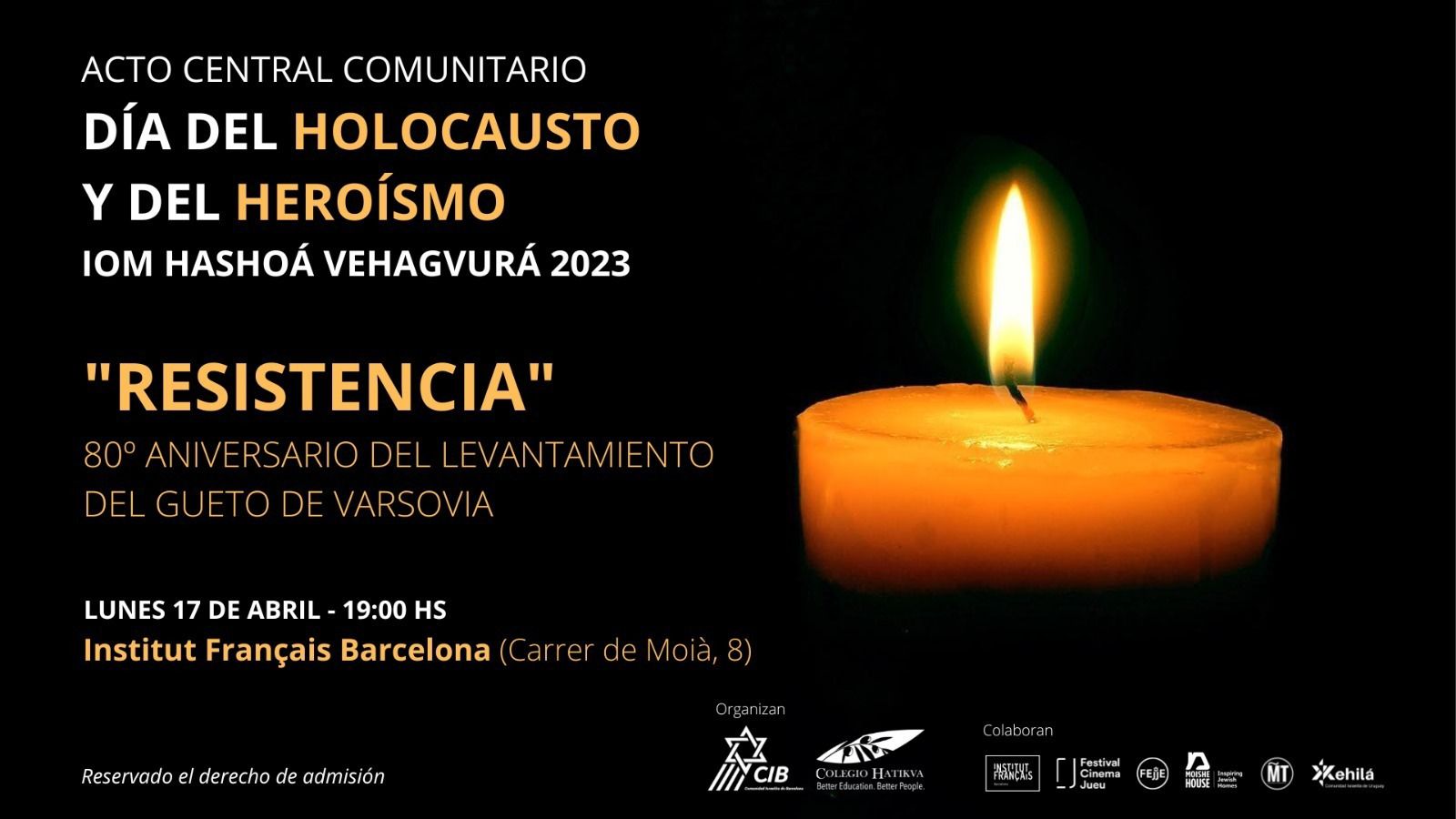 Acte comunitat jueva barcelona holocaust 