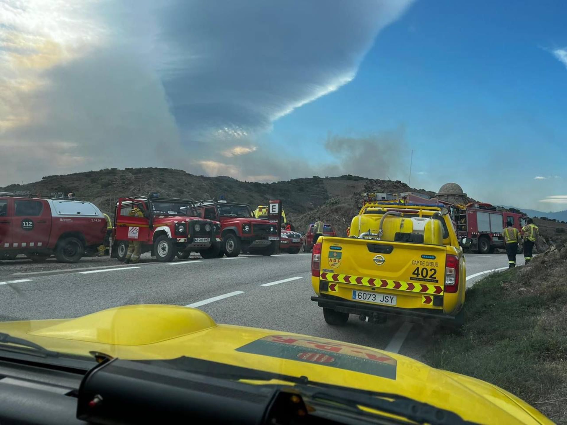 Incendio Portbou Bomberos Catalunya Norte