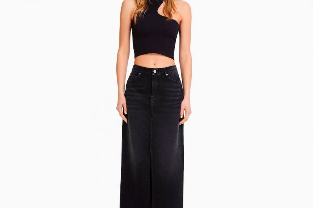 Falda larga denim Falda larga denim