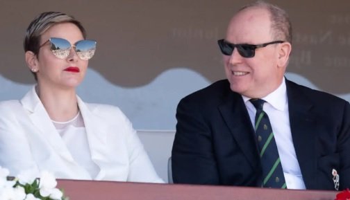 Alberto II de Mónaco y Cahrlène en el tenis de Montecarlo   GTRES