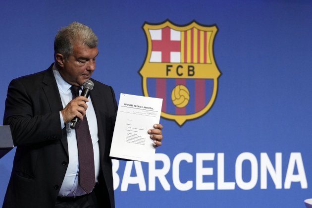 Joan Laporta informe técnico arbitral / Foto: EFE Joan Laporta informe técnico arbitral / Foto: EFE