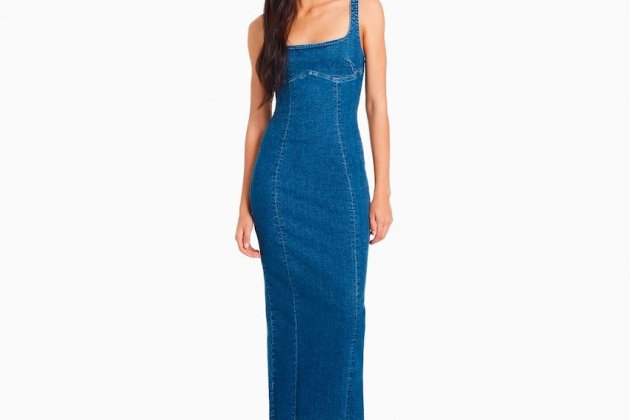Vestido denim de tirantes largo Vestido denim de tirantes largo