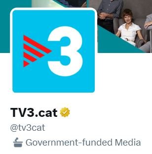 TV3, etiqueta Twitter