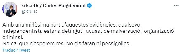 tuit de Carles Puigdemont