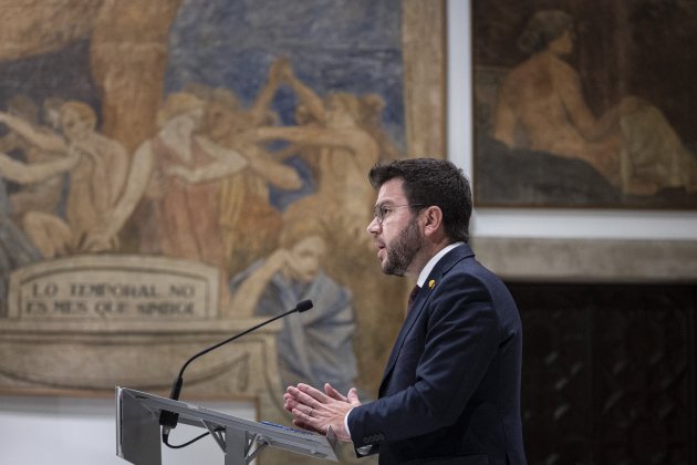 GENERALIDAD REUNIO CONSEJO ACUERDO DE CLARIDAD Pere Aragonès / Montse Giralt