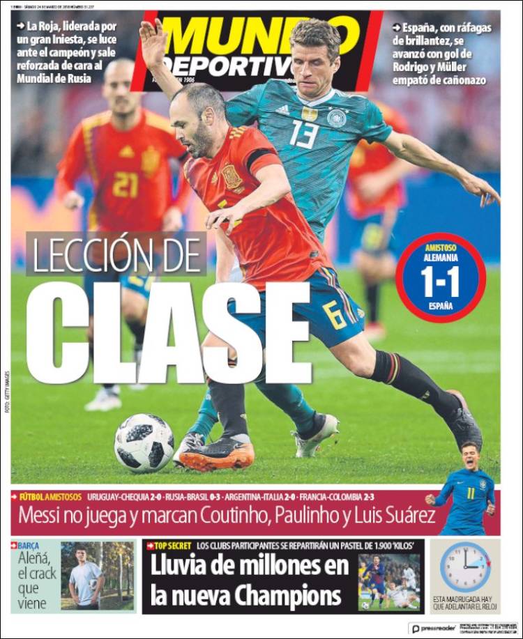 Mundo Deportivo Portada 24 03 2018
