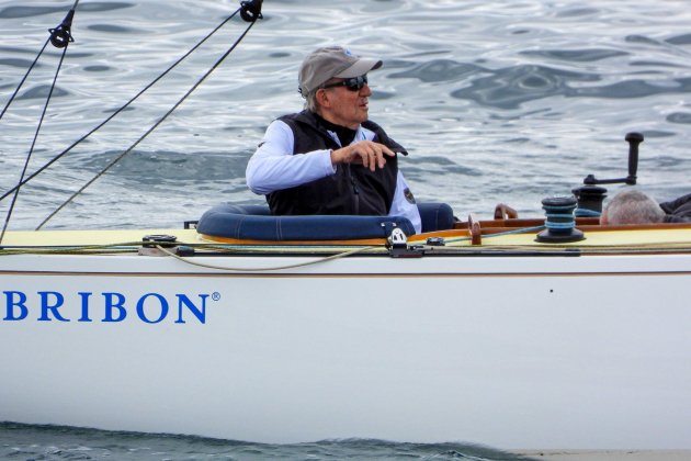 Joan carles I, rey emerit, en la seva segona vista a Sanxenxo. Foto: Efe