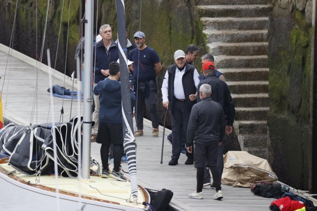 Joan carles I, rey emerit, en la seva segona vista a Sanxenxo (5). Foto: Efe