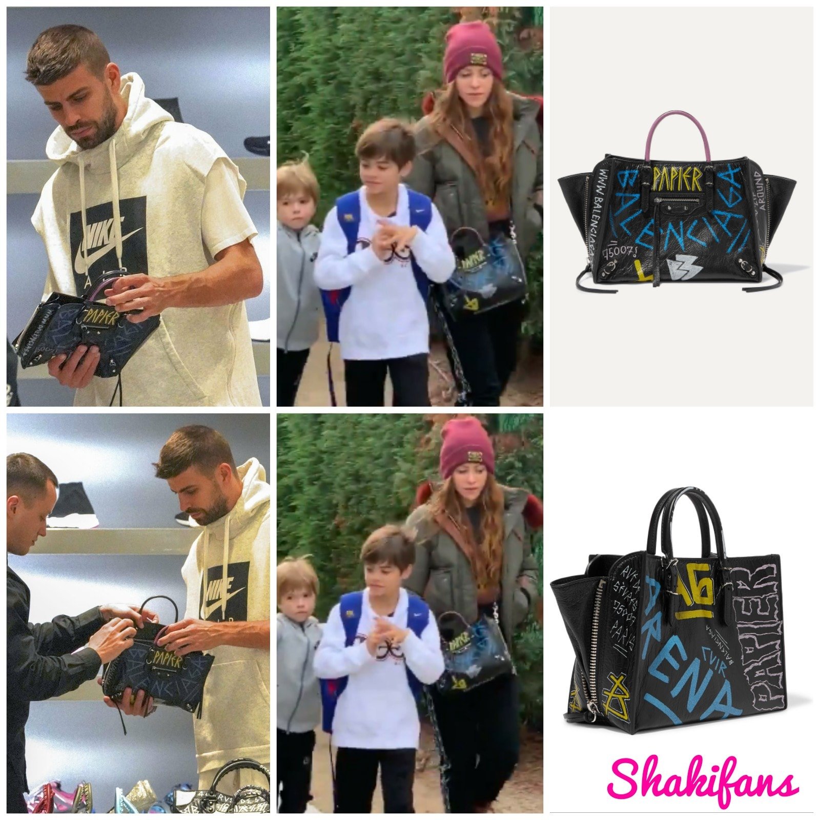 Gerard Piqué comprant el bolso a Shakira Facebook