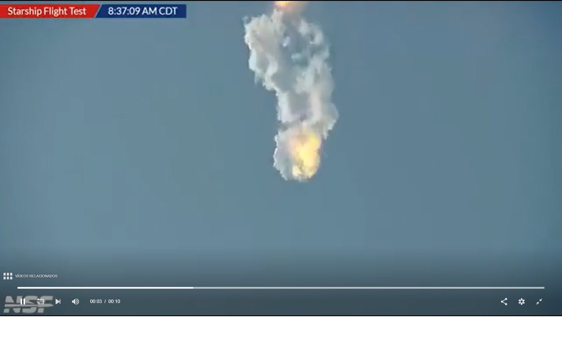 Així ha explotat l'Starship de SpaceX, el supercoet d'Elon Musk | VÍDEO