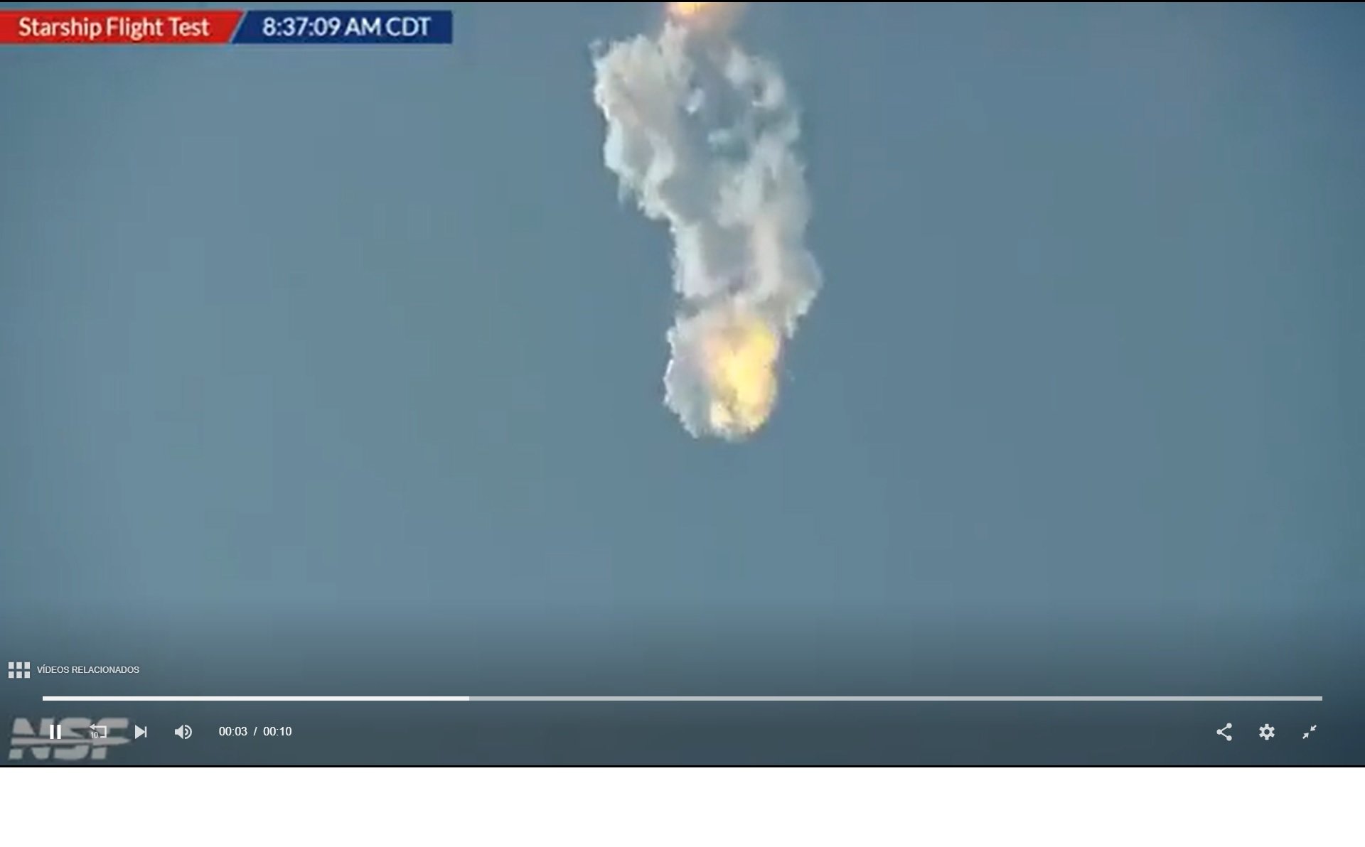 Así ha explotado el Starship de SpaceX, el supercohete de Elon Musk | VÍDEO