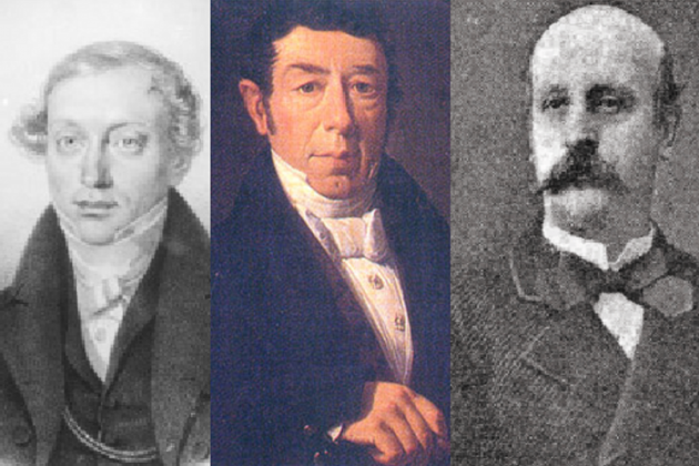 Los hermanos Bonaplata Josep, Ramon y Narcís. Fuente Wikimedia Commons