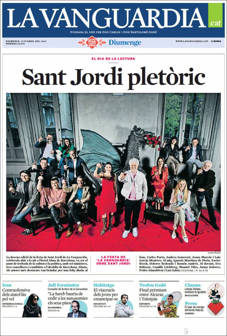 portada la vanguardia 23/4/23 portada la vanguardia 23/4/23
