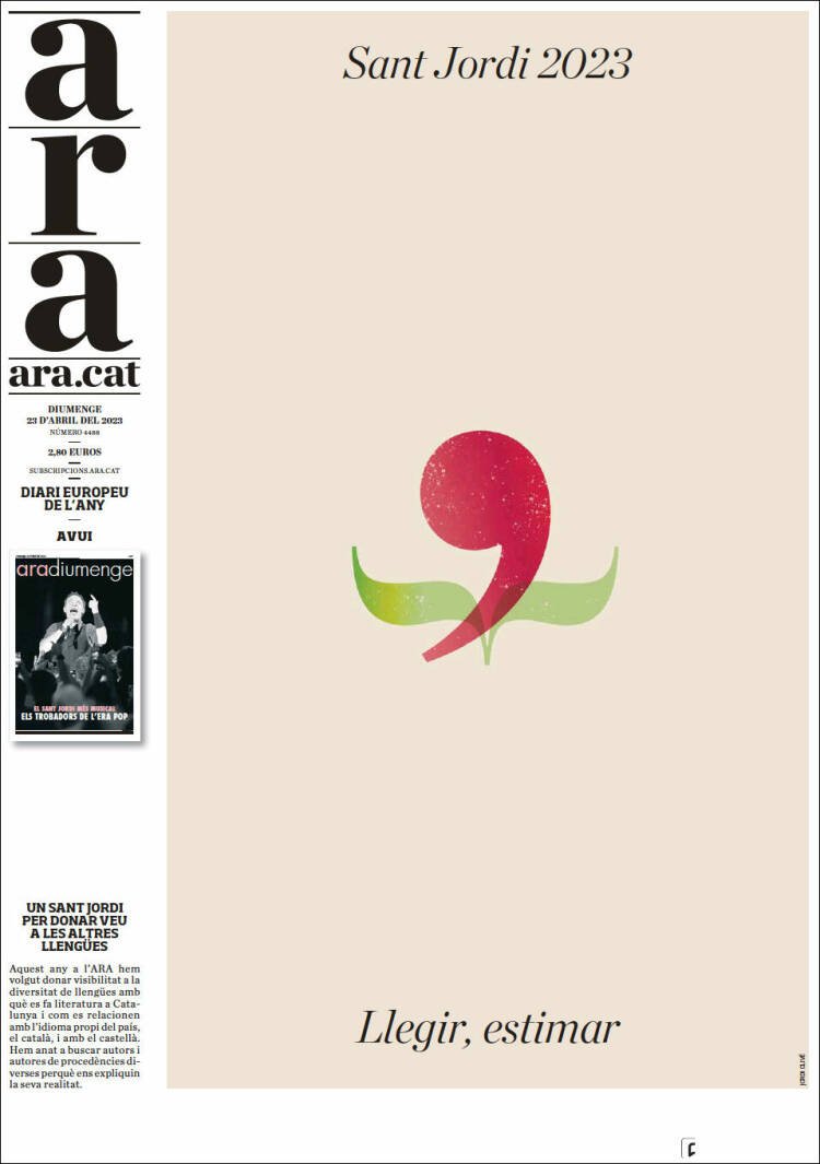 portada diari ara 23/4/23 portada diari ara 23/4/23