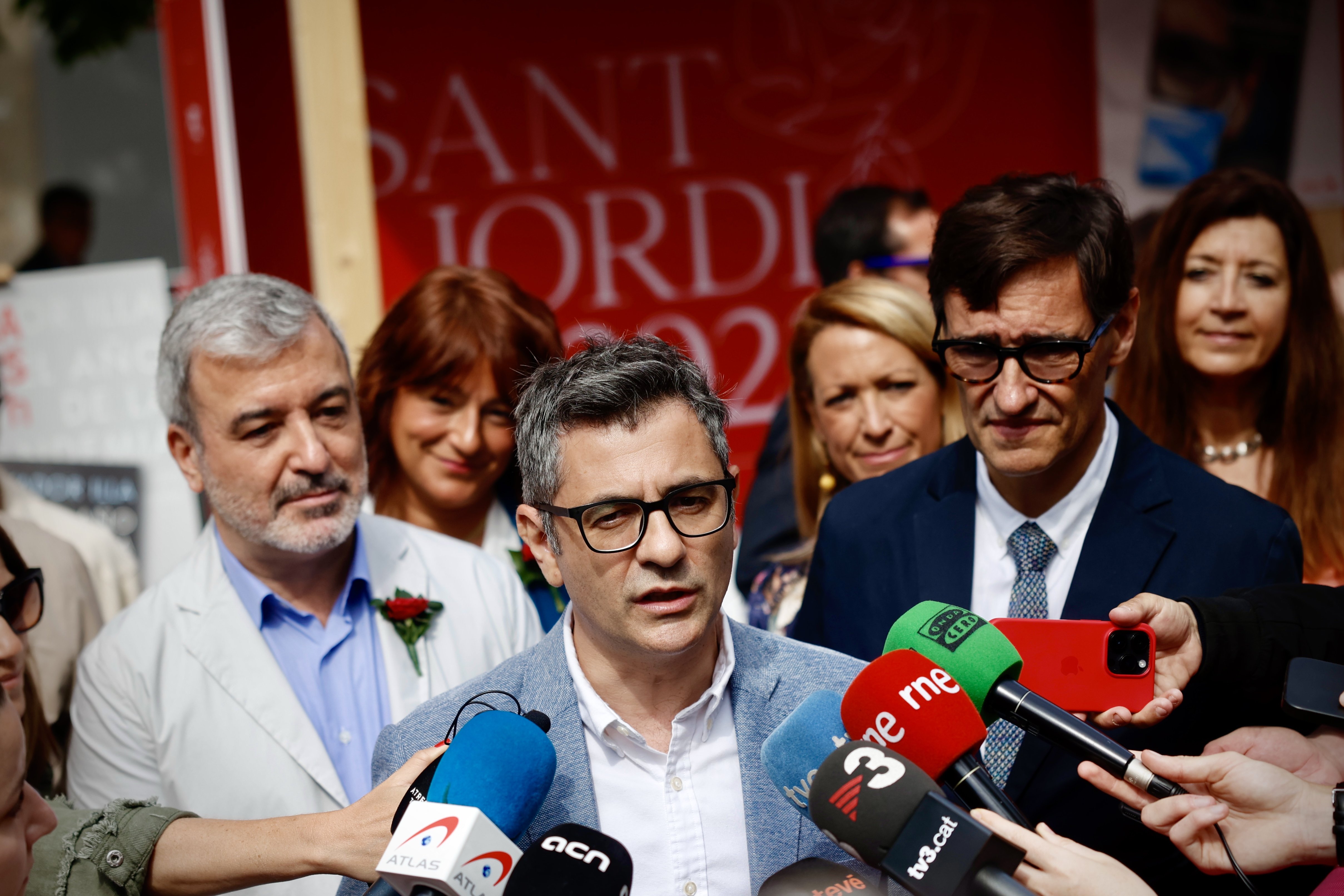 Félix Bolaños, a Barcelona per Sant Jordi: "Avui, Catalunya mira al futur amb optimisme"