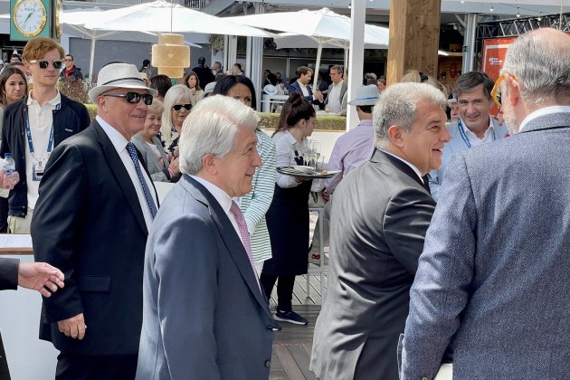 Enrique Cerezo Joan Laporta Barcelona Open Banco Sabadell 2023 / Foto: Banco Sabadell