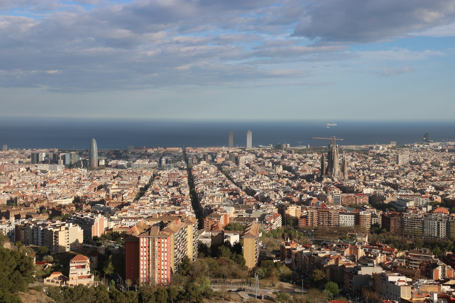 vista de Barcelona des dels bunquers del Carmel