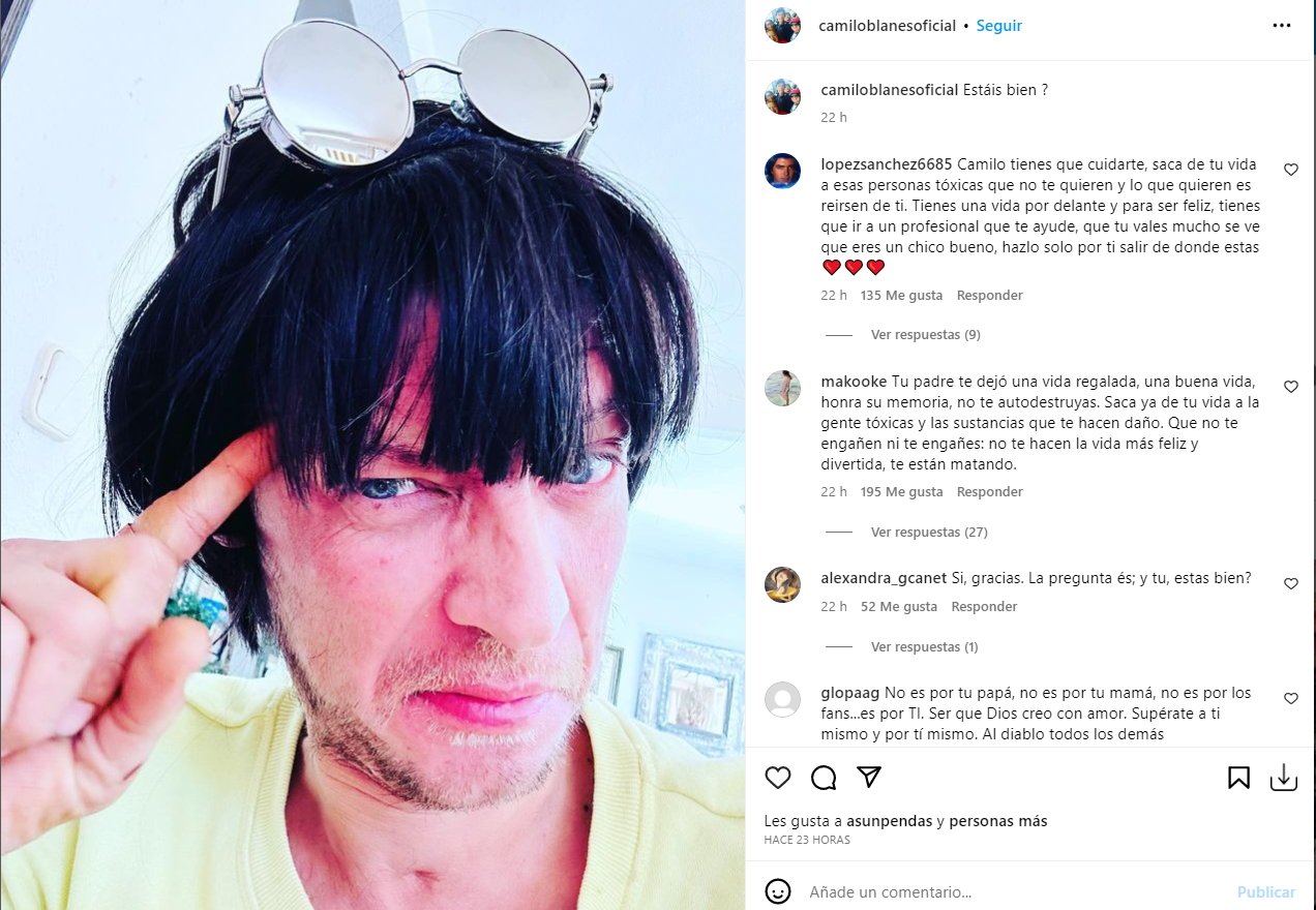 Camilo Blanes foto dedo sean Instagram Camilo Blanes foto dedo sean Instagram
