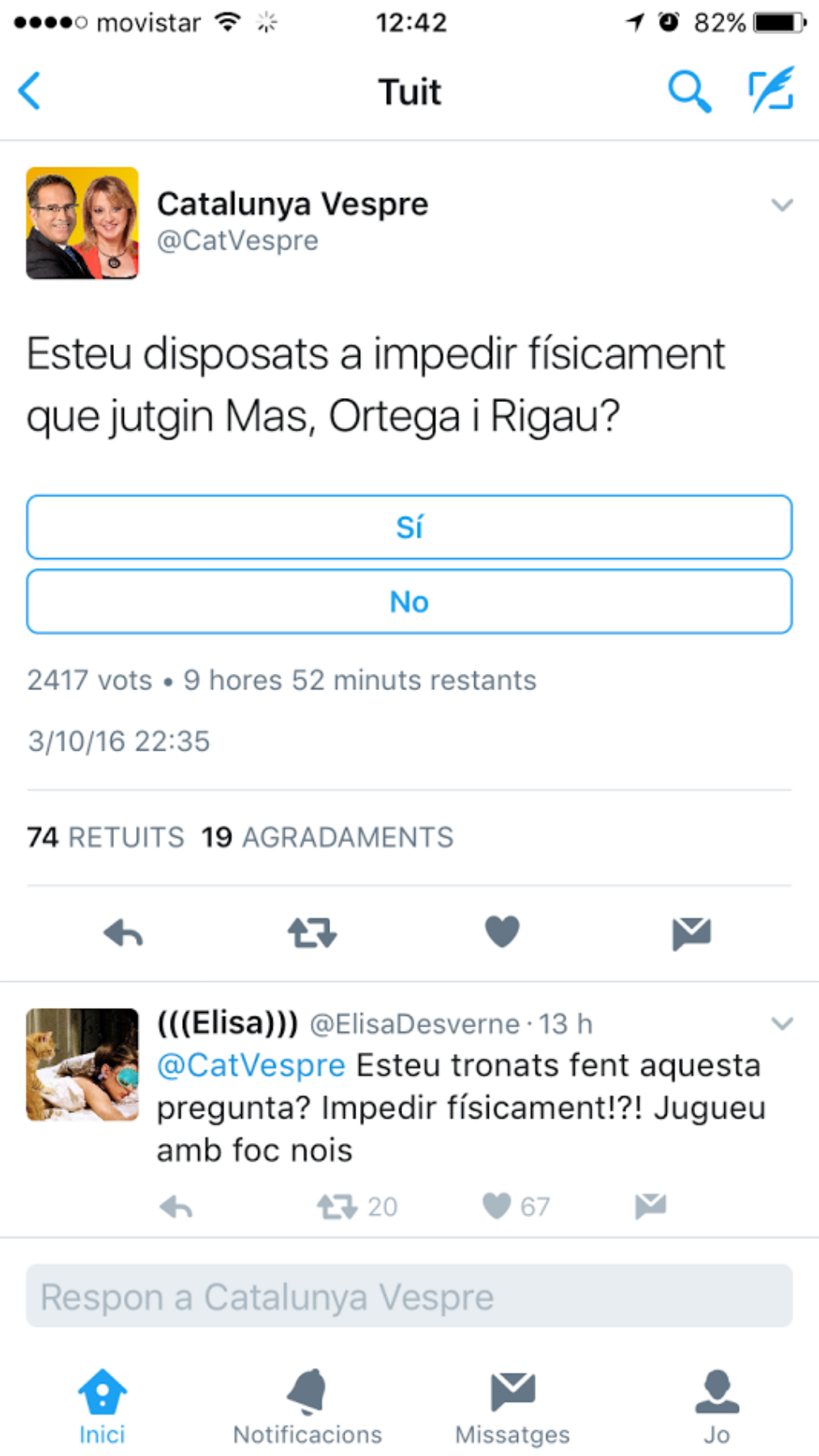 La CCMA lamenta las interpretaciones del tuit y asegura que no pretendía incitar a la violencia
