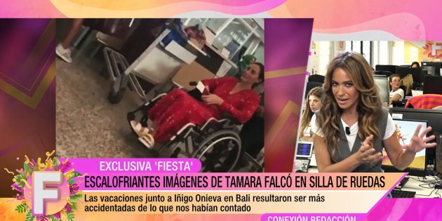Tamara Falcó silla de ruedas Telecinco