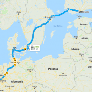 mapa viatge puigdemont finlandia alemanya